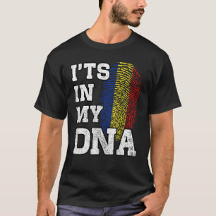 It's In My DNA Romanian Fingerprint Proud Romania  T-Shirt