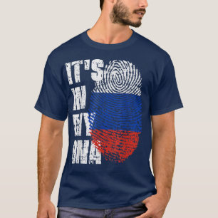 IT'S IN MY DNA Russia Flag Russian T-Shirt
