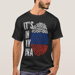 IT'S IN MY DNA Russian Flag Men Women Kids T-Shirt