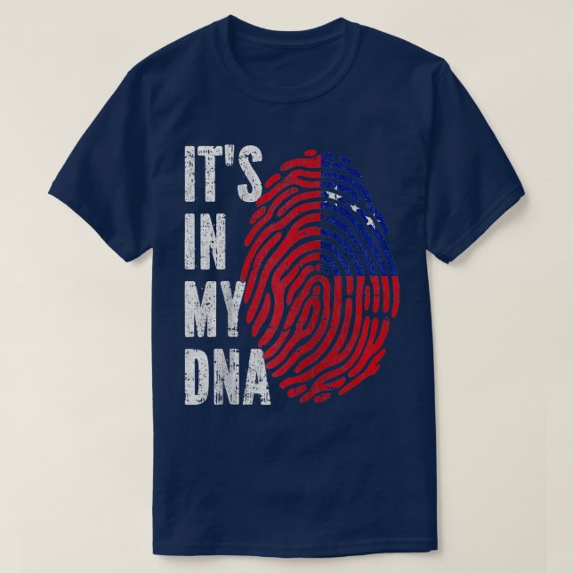 ITS IN MY DNA Samoa Flag Samoan Raglan Baseball  T-Shirt (Design Front)