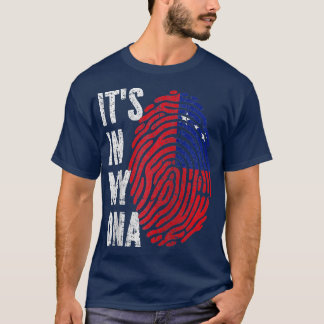 ITS IN MY DNA Samoa Flag Samoan Raglan Baseball T-Shirt