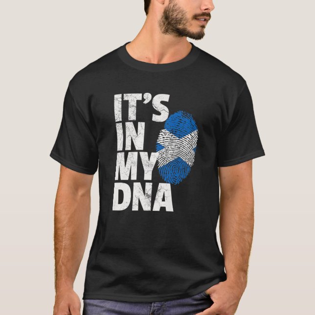 IT's IN MY DNA Scottish Scotland Flag Christmas Gi T-Shirt (Front)