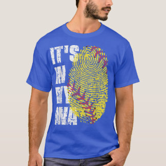 IT'S IN MY DNA Softball Ball Fingerprint Softball T-Shirt