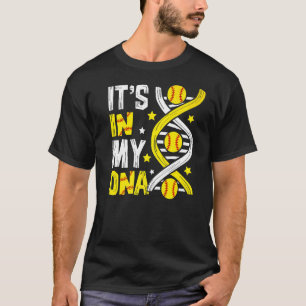 It's In My Dna Softball Sport Players Fans Team T-Shirt