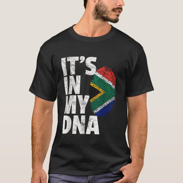 ITS IN MY DNA South Africa African Flag Men Women  T-Shirt (Front)