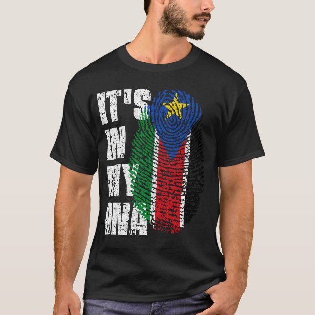 IT'S IN MY DNA South Sudan Flag Boy Girl Gift T-Shirt (Front)