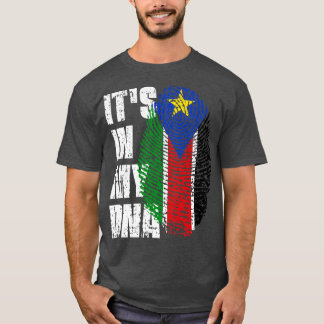 ITS IN MY DNA South Sudan Flag Boy Girl Gift T-Shirt