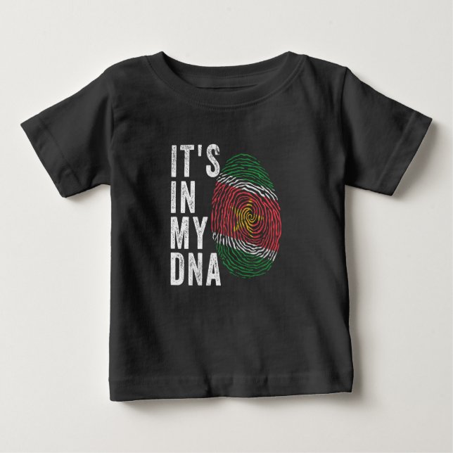 It's In My DNA - Suriname Flag Baby T-Shirt (Front)