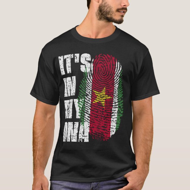 IT'S IN MY DNA Suriname Flag Boy Girl Gift T-Shirt (Front)