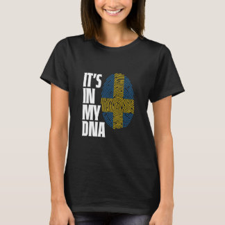 It's in My DNA Swedish Flag Sverige Sweden T-Shirt