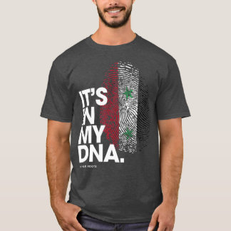 ITS IN MY DNA Syria Flag Syrian Roots T-Shirt
