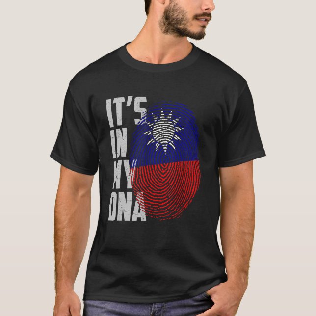 It's In My DNA Taiwan Taiwanese Flag Taiwan Finger T-Shirt (Front)