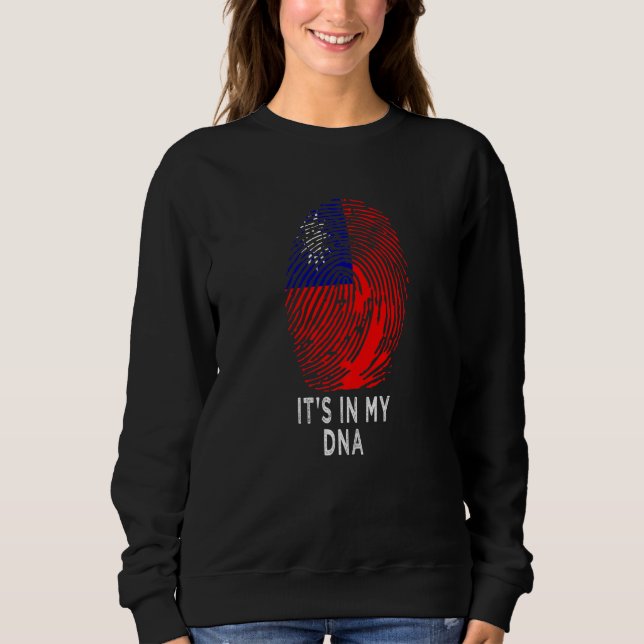 It's In My DNA Taiwanese  Proud Taiwan Flag Sweatshirt (Front)