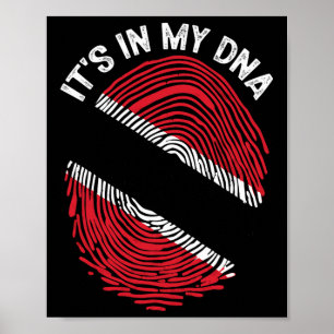 It's In My Dna Trinidad And Togo Flag Proud Trinid Poster