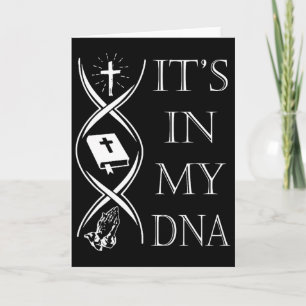 Its In My Dna Trust God Jesus Christian Faith Men Card