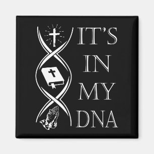 Its In My Dna Trust God Jesus Christian Faith Men  Magnet