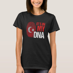 Its In My DNA Turkey Flag Country Fingerprint Patr T-Shirt