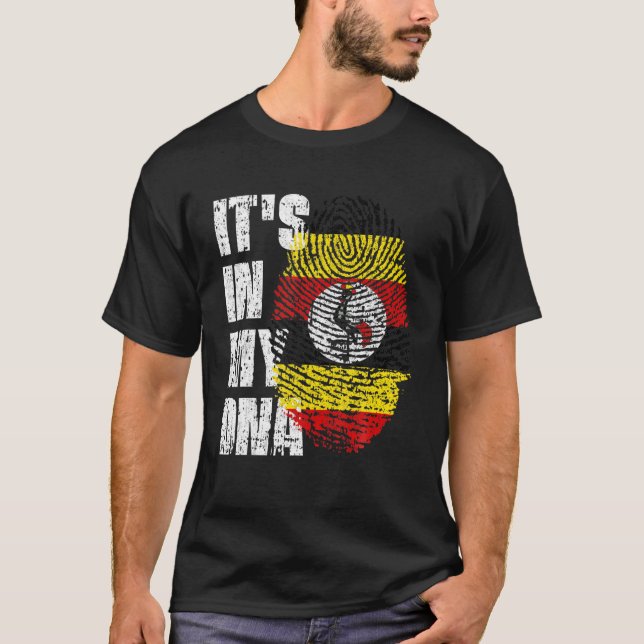 IT's IN MY DNA Uganda Flag Ugandan T-Shirt (Front)