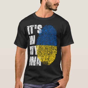IT'S IN MY DNA Ukraine Flag Boy Girl Gift T-Shirt