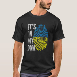 IT's IN MY DNA Ukraine Flag Men Women Kids T-Shirt