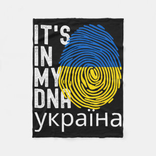 It's In My Dna Ukrainian Ukraine Independence Day Fleece Blanket