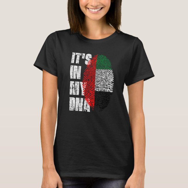 It's In My Dna United Arab Emirates Flag Uae Emira T-Shirt (Front)