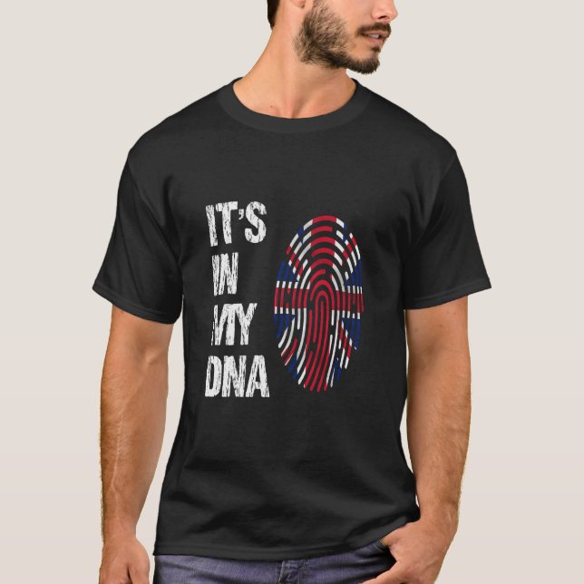 It's In My Dna United Kingdom Flag British Expat  T-Shirt (Front)