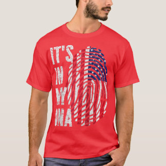 IT'S IN MY DNA United States Flag American Raglan  T-Shirt