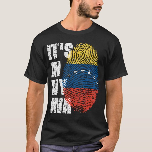 IT'S IN MY DNA Venezuela Flag Boy Girl Gift T-Shirt (Front)