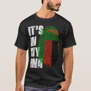 IT'S IN MY DNA Zambia Flag Boy Girl Gift T-Shirt