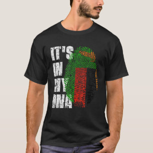 IT's IN MY DNA Zambia Flag Zambian T-Shirt