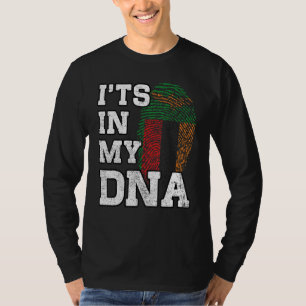 It's In My DNA Zambian Fingerprint Proud Zambia Fl T-Shirt