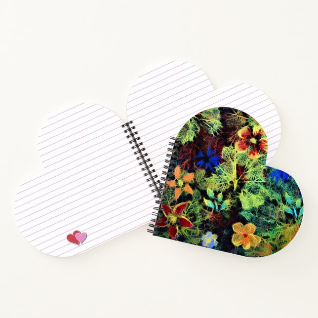 It's In the Colours Heart Shaped Notebook (Inside)
