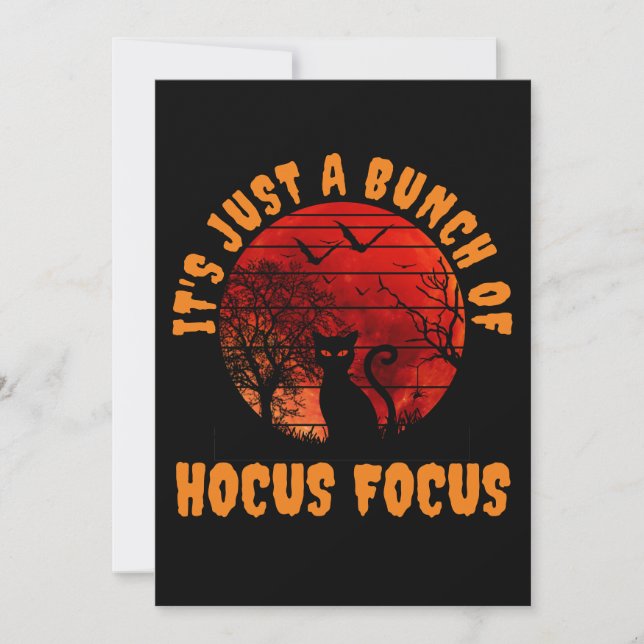 It's Just a Bunch of Hocus Pocus Cat Bats Invitation (Front)