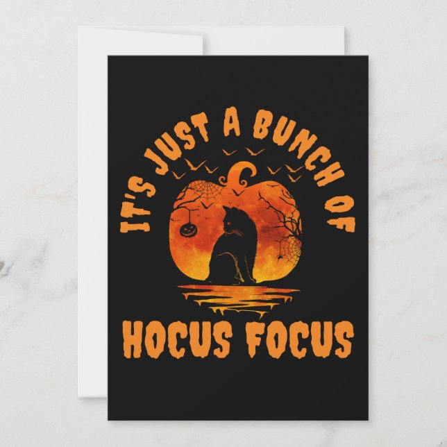 It's Just a Bunch of Hocus Pocus Cat Pumpkin Invitation (Front)