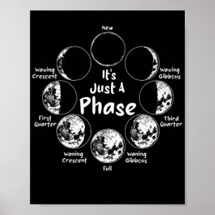It's Just A Phase Moon Cycle Phases Of The Moon Poster