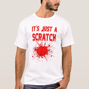 Its Just A Scratch Zombie Bite Halloween Costume T-Shirt