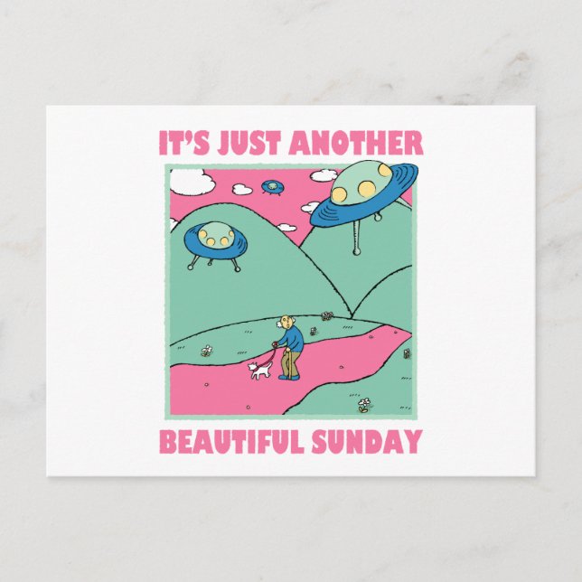 It's Just Another Beautiful Sunday Postcard (Front)