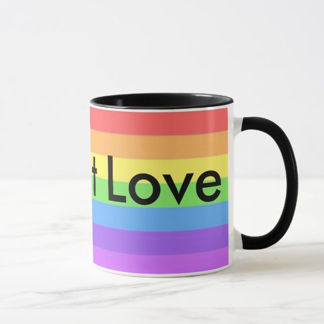 It's Just Love, LGBT Rainbow Coffee Mug (Right)