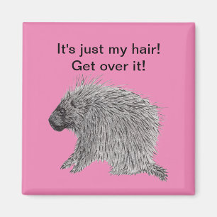 It's Just My Hair Porcupine Magnet