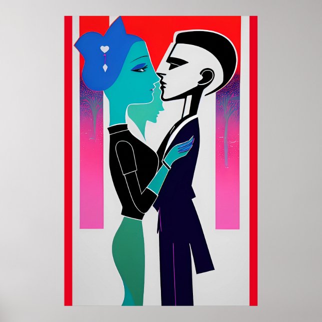 It's Just Us, Baby Retrowave Art Poster (Front)