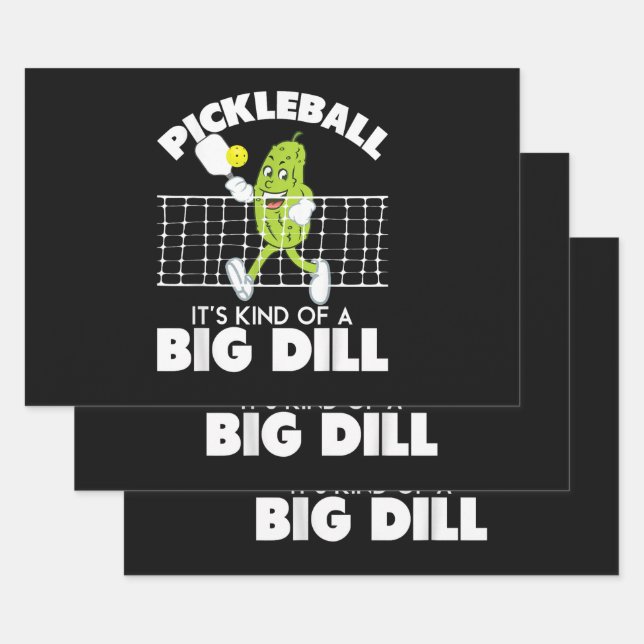 It's Kind of A Big Dill - Funny Pickleball Paddle Wrapping Paper Sheet (Set)