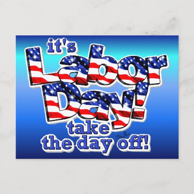 Its Labour Day Postcard (Front)