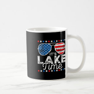 It's Lake Time Patriotic American Usa Flag 4th Of Coffee Mug