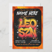 It's Leo Season Zodiac Birthday Invitation