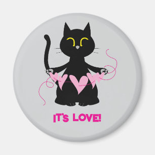 IT'S LOVE! cat lover magnet