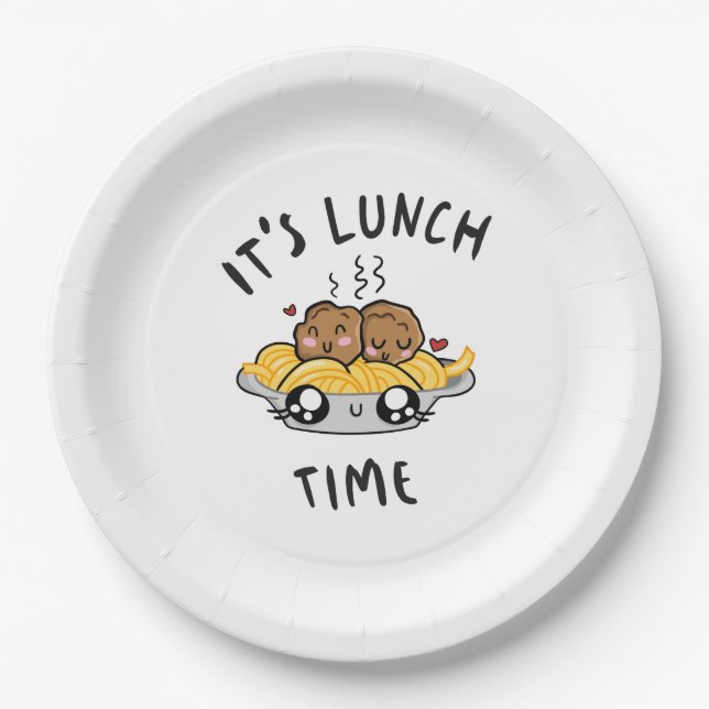 It's Lunch Time Paper Plate (Front)