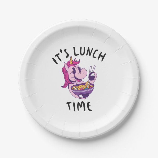 It's Lunch Time Paper Plate (Front)