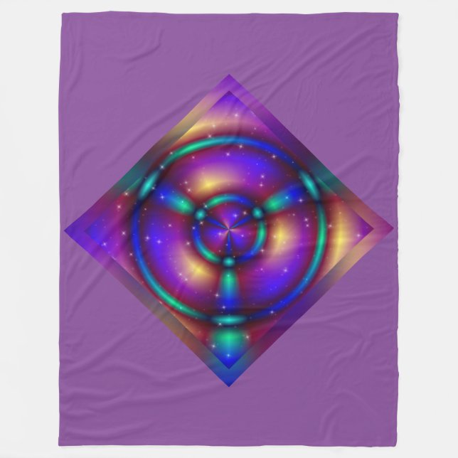 IT'S MAGIC Apopphysis Fractal I + your idea Fleece Blanket (Front)