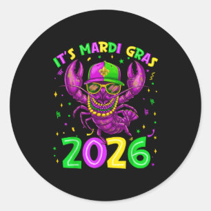 Its Mardi Gras 2026 Funny 67 Six Seven Crawfish Be Classic Round Sticker